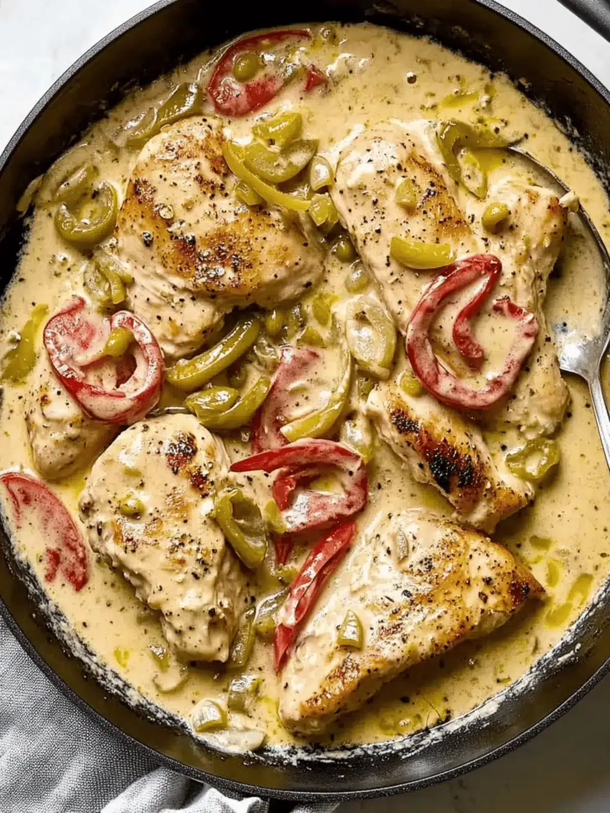 One-Pan Creamy Pepperoncini Chicken